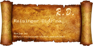 Reisinger Diána névjegykártya